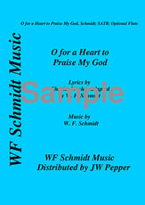 O for a Heart to Praise My God SATB choral sheet music cover